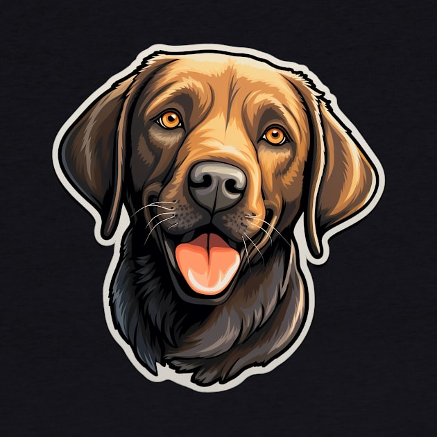 Cute Black Labrador Dog - Dogs Chocolate Labradors by fromherotozero